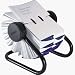 Rolodex 66727 Open Rotary Card File, 500 3x5 Cards, 24 Guides, Black Finish