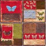 CoasterStone Butterfly Collage Coasters
