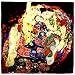 100% Luxurious Charmeuse Silk Gustav Klimt's "Virgins" Hand Rolled Edges Square Scarf Shawl