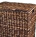 BIRDROCK HOME Abaca Divided Laundry Hamper - Hand Woven - Machine Washable Cotton Canvas Liners