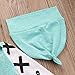 Baby Boys Girls Raglan Sleeve T-shirt and Cross Print Pants Outfit with Hat