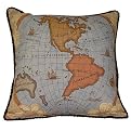Americas Map Decorative Pillow