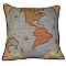 Americas Map Decorative Pillow
