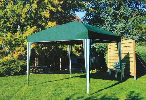 Pavillon tente barnum tonnelle de jardin pliable 3x3m vert foncé