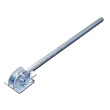 Vestil BOL-FD-36-G Galvanized Folding Bollard, Steel, 1-3/4" Diameter, 42" Extended Height