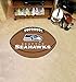 FANMATS 5944 Seattle Seahawks Football Rug - 20.5in. x 32.5in. | Sports Fan Home Decor Rug and Tailgating Mat