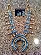 Zuni Turquoise Squash Blossom Necklace - NK-0026