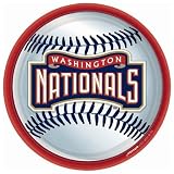 Washington Nationals Baseball Round Dinner Plates (18) Party Supplies