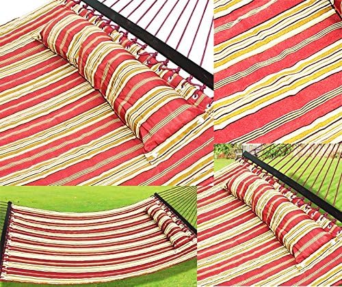 Hammock Quilted Fabric With Pillow Double Size Spreader Bar Heavy Duty Stylish
