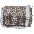 Vintage Laminate Saddle Crossbody Bag in Micro floral Print'