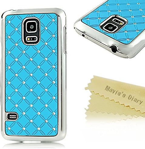 (Not for S5)S5 Mini Case, Galaxy S5 Mini Case - Mavis's Diary Sky Full of Bling Stars PC Hard Case Cover for Samsung Galaxy S5 Mini SM-G800 SM-G800F with Soft Clean Cloth(Blue)