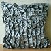 Vintage Silver - Throw Pillow Covers - Satin Pillow Cover with Satin Ruffles