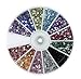 MASH Rhinestones 2400 Piece 12 Color Nail Art Nailart Manicure Wheels