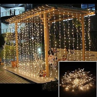 Curtain Lights, OFTENÂ® 3M x 3M 300LED 8 Modes Window Curtain Icicle Lights String Fairy Light for Christmas Wedding Party Club Home Garden Decoration