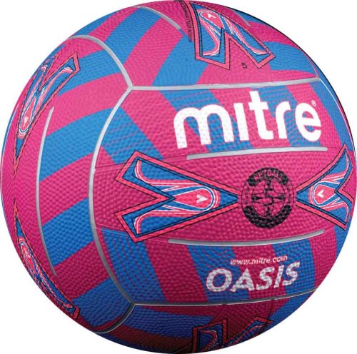 Mitre Mini Oasis 18p  Netball - Blue/Pink Mini