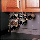 Undercabinet Wine Rack - Holds 2 Bottles - Brass