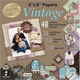 Paper Pizazz Paper Pads 8X8-Vintage
