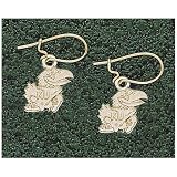Logo Art Kansas Jayhawks 10K Gold Team Logo 1/2 Dangle Earrings
