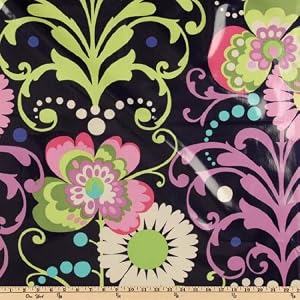 54-Wide-Amy-Butler-Love-Laminated-Paradise-Garden-Midnight-Fabric-By-The-Yard