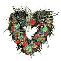 Flower Fields Heart-Shaped Wreath - Bold