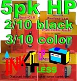 5pk - complete set + 1 HP 10 (2)C4844A, (1)C4841A, (1)C4842A, (1)C4843A compatibles Ink Cartridges (1)Cyan, (1)Yellow & (1)Magenta. For use in HP Inkjet Printers 2000 Printer Series, 2500 Professional Printer Series HP Wide Format Printers Designjet Color