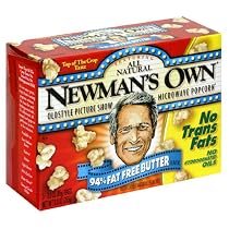 Newman's Own 94% Fat Free Popcorn, Butter, 9-Ounce Units (Pack of 12)
