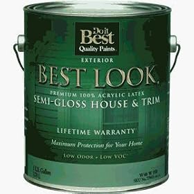 - W40T00705-16 Best Look Latex Semi-Gloss 100% Acrylic House And Trim Paint