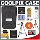 Nikon Coolpix 5879 Camera Case with 4 AA Batteries  Charger + Accessory Kit for L4, L5, L6, L11, L12, L14, L15, L18, P50  P60 Digital Cameras