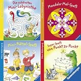 Produkt-Bild: Ravensburger Mini-Bilderspa&szlig; Spiel und Spa&szlig; f&uuml;r &uuml;berall 1  (4er-Set): Mandala-Mal-Spa&szlig;, Mini-R&auml;tsel-Spa&szlig;, Super Spa&szlig; von Punkt zu Punkt, Sch&ouml;nsten Mini-Labyrinthe