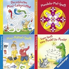 Ravensburger Mini-Bilderspa� Spiel und Spa� f�r �berall 1  (4er-Set): Mandala-Mal-Spa�, Mini-R�tsel-Spa�, Super Spa� von Punkt zu Punkt, Sch�nsten Mini-Labyrinthe