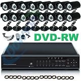 CCTV Surveillance Video System 1000GB HDD HDMI 16 Channel DVR CCD Cameras Complete Package with 16 Color Sharp CCD 36 IR Day/Night Indoor/Outdoor Security Cameras and 16x 60ft Siamese Cables and Power Adapter Units included! Internet Access and Smartphone