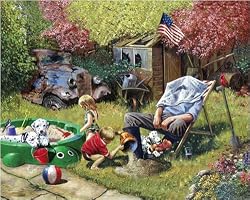 Grandpa with Kids 1000 pc Jigsaw Puzzle by White Mountain