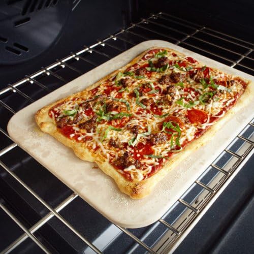 Charcoal Companion Rectangular Pizza Stone PC9480 , 13" x 15"