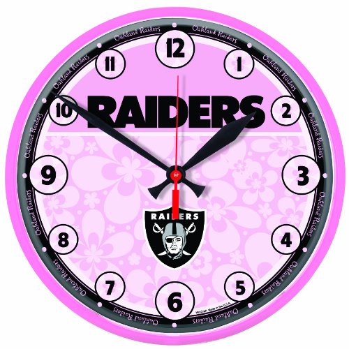 NFL Oakland Raiders Round Clock 