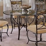 Hillsdale Pompei Metal Casual Dining Table in Black Gold Finish