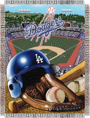 Los Angeles Dodgers - MLB Home Field Advantage 48x 60 Tapestry Throw