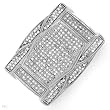 High Quality Gentlemens Ring With 1.10ctw Genuine Diamonds Beautifully Crafted in White Gold. Total item weight 13.1g (Size 10)