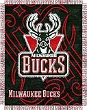Milwaukee Bucks NBA Triple Woven Jacquard Throw (Tattoo Series) (48x60")