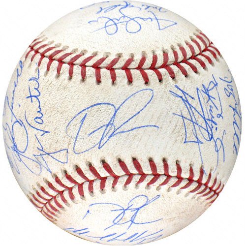 Boston Red Sox 2007 Team Signed ALDS Game 2 Game Used Baseball
