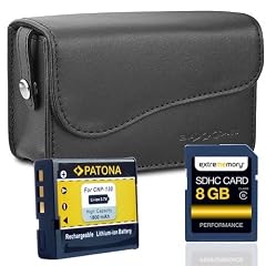 SET Bundlestar * Kameratasche Baxxtar M Leder schwarz + Speicherkarte SDHC 8GB Class 6 + Bundlestar Qualit�tsakku f�r Casio NP-130 zu Casio Exilim EX ZR200 ZR100 H30