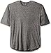 Southpole Men's Big and Tall Short Sleeve Basic Scallop Tee with Side Zipper Details