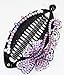 Banana Clips: Hawaiian Flower Design with Beautiful Crystals Rhinestones