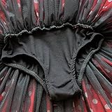 TIAOBU Girls Halloween Polka Dots Party Costume Dress Tutu Skirt with Headband (12 Months, Red)