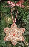 4 Gingerbread Snowflake Christmas Ornament With Cookie Cutter & Recipe #241273