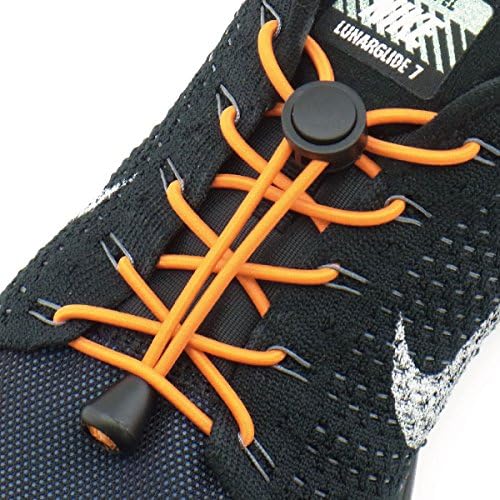 NEXARY Pack of 5 No loose No tie Elastic Shoelaces Inextricable-laces /incl.manual /ONE-touch Lock Easy to use Elastic Shoelaces for Kids, Adult, Sports, Outdoor, Exercise Black1 Gray1 Orange3