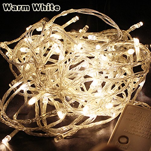xtf2015 Warm White 10m Abt.33ft 100led Bulbs Pretty Fairy Light String Lights for Wedding Party Christmas Decoration Waterproof