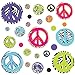 RoomMates RMK1860SCS Zebra Peace Signs Peel and Stick Wall Decals