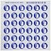 Brady 58555 Pressure Sensitive Vinyl Right-To-Know Pictogram Labels , Blue On White,  3/4" Height x 3/4" Width,  Pictogram "Gloves" (36 Per Card,  1 Card per Package)