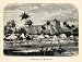 1879 Wood Engraving Village Hawaii Landscape Hut Hawaiian Boat Canoe Tribe Art - Original Wood Engraving