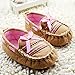 Weixinbuy Toddler Girl's Cotton Slip On Brown Cute Loafer Baby Shoe